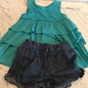 Janie and Jack short and gap top, 2T